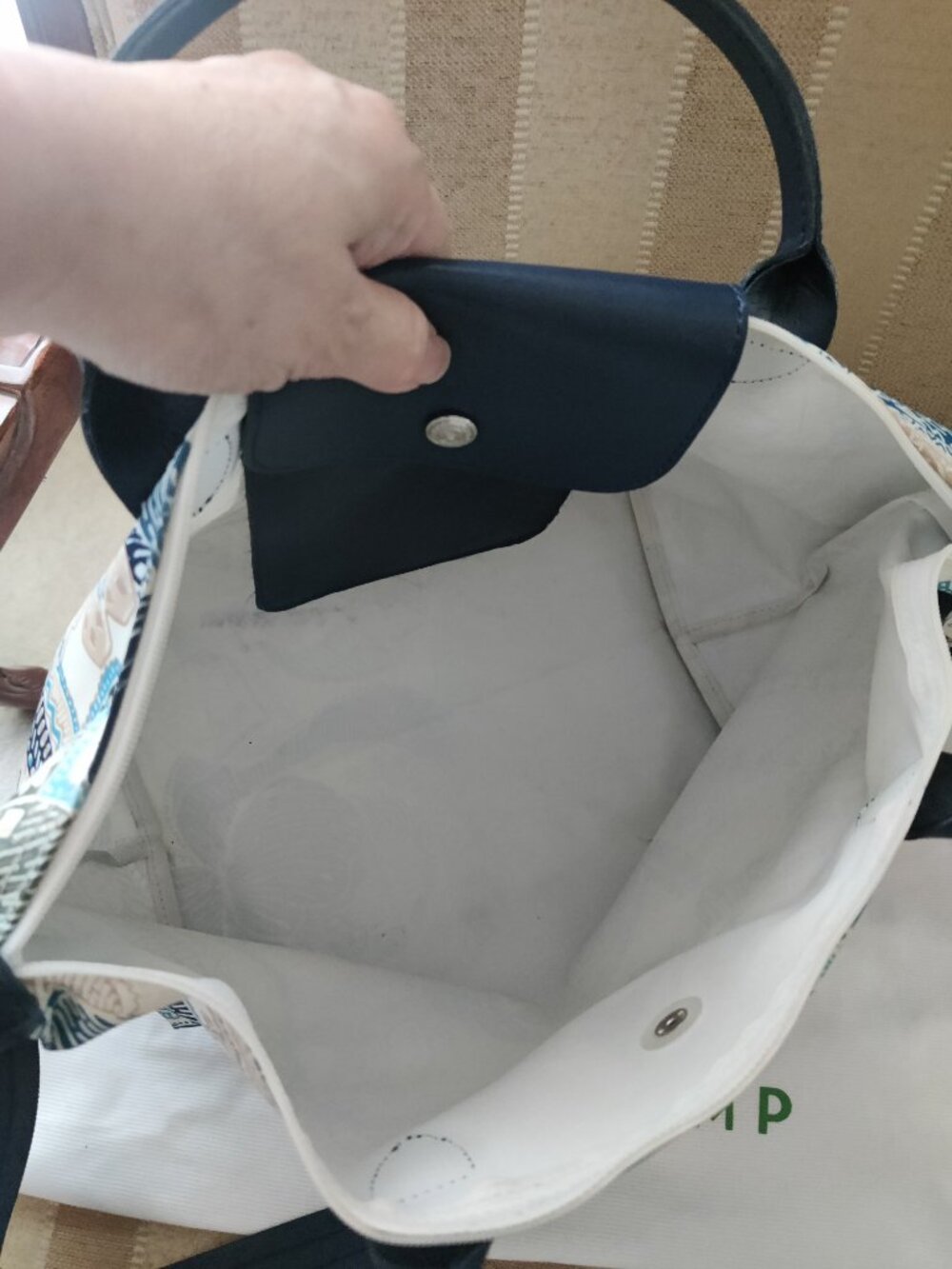 *SOLD* Longchamp Le Pliage NEO Canvas Bag Limited Edition Print in BLUE - Picture 7 of 8